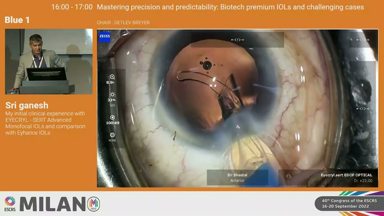 Satellite Symposium_ Biotech Premium IOLs and Challenging Cases by Dr.Sri Ganesh