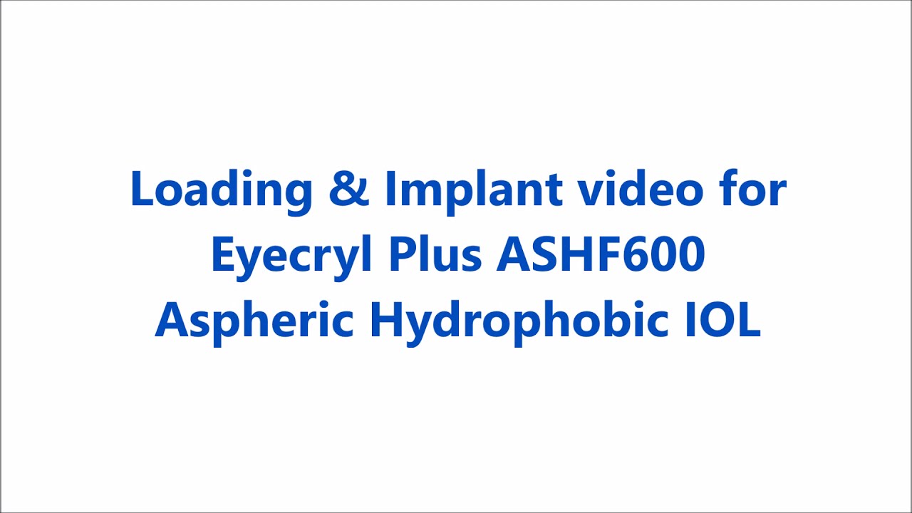 Eyecryl Plus Clear Hydrophobic Aspheric Lens | Biotech Healthcare